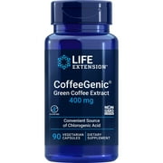 Life Extension CoffeeGenic Green Coffee Extract - Helps Maintain Already-Healthy Glucose Levels After Meals - Gluten-Free, Non-GMO - 90 Vegetarian Capsules