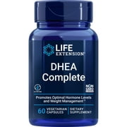 Life Extension DHEA Complete, with 7-Keto  DHEA, promotes optimal hormone levels & weight management, gluten free, non-GMO, vegetarian, 60 capsules