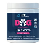 Life Extension DOG Hip & Joints - Dog Health Supplement for Joint Health and Joint Comfort - Glucosamine, MSM, PEA, Beef Flavor - 90 Soft Chews