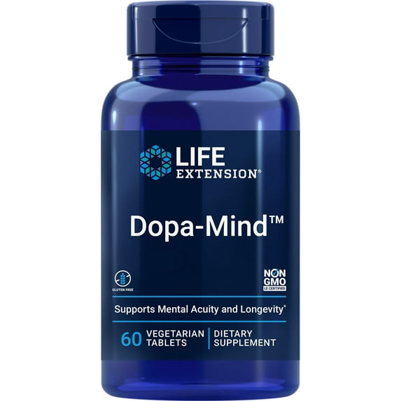 Life Extension Dopa-Mind – Wild Green Oat Extract Supplement for Healthy Dopamine Level Support and Brain Health - Gluten-Free, Non-GMO, Vegetarian – 60 Tablets