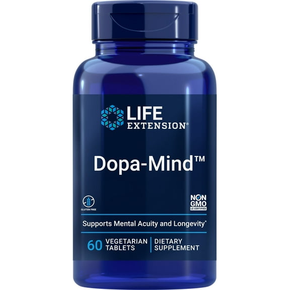 Life Extension Dopa-Mind Wild Green Oat Extract Supplement for Healthy Dopamine Level Support and Brain Health - Gluten-Free, Non-GMO, Vegetarian 60 Tablets
