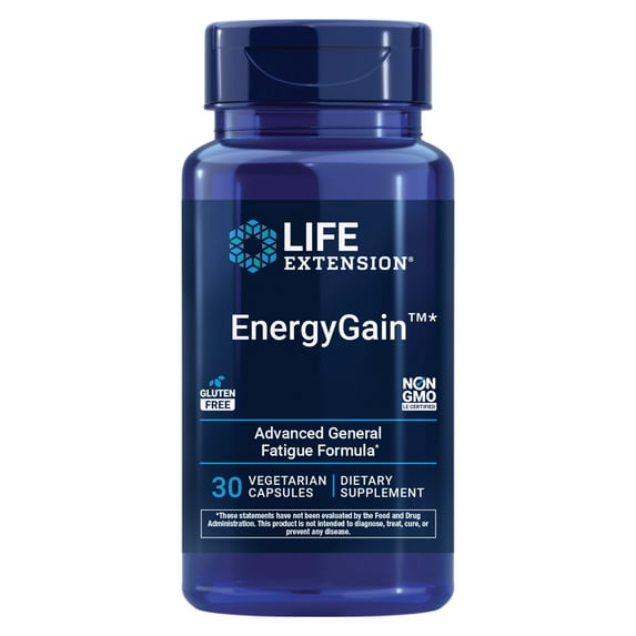 Life Extension EnergyGain, French oak extract, combat general fatigue & maintain energy levels, non-GMO, gluten-free, vegetarian, 30 capsules