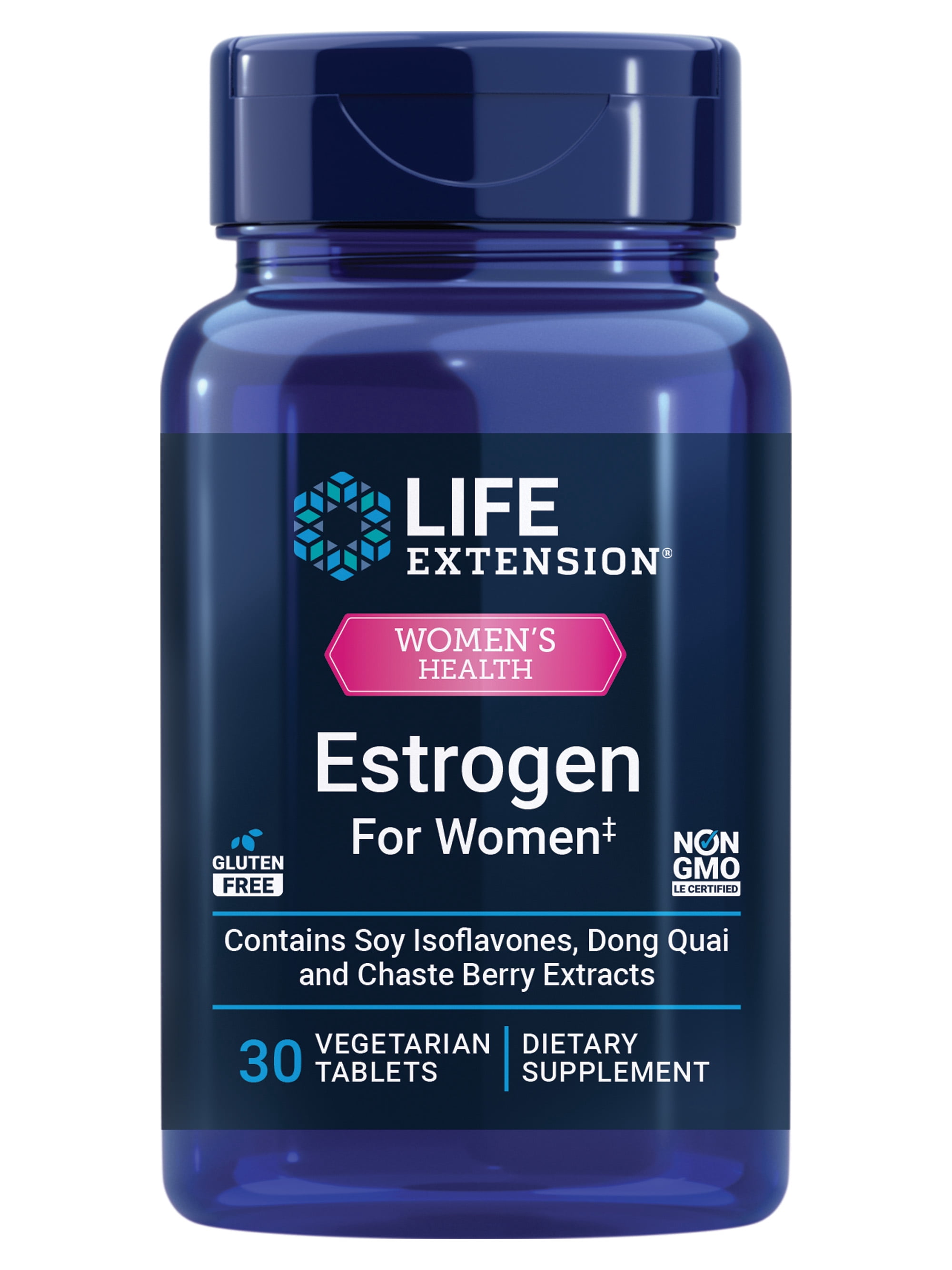Life Extension Estrogen For Women, Helps Relieve Hot Flashes and Night Sweats, Soy Isoflavones, Norway Spruce Extract, Chasteberry, Gluten Free, Non-GMO, Vegetarian, 30 Tablets