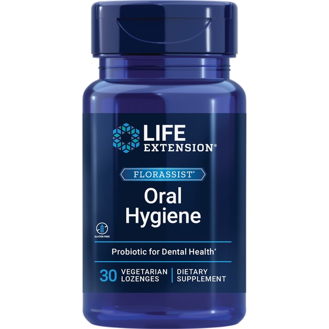 Life Extension FLORASSIST Oral Hygiene – Probiotic, Promotes Overall Oral Health – Gluten-Free, Vegetarian – 30 Lozenges - image 1 of 2
