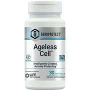 Life Extension GEROPROTECT Ageless Cell   Anti-aging Cellular Rejuvenation and Energy, Promotes Healthy Cellular Metabolism, Supports Organ Health - Gluten-Free, Non-GMO - 30 Softgels
