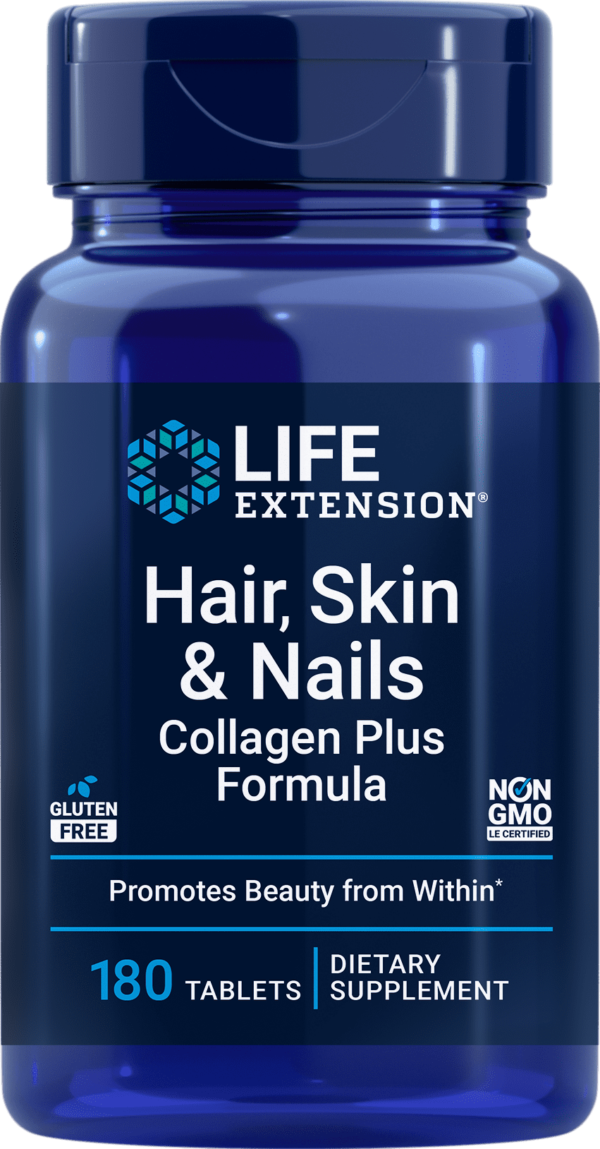 Life Extension Hair, Skin & Nails Collagen Plus Formula, 180 Tablets