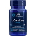 thumbnail image 1 of Life Extension L-Carnitine – 500 mg, Energy Supplement, Memory Supplement – Free Form Amino Acid, Nitric Oxide Support, Healthy Blood Pressure – Gluten-Free, Non-GMO, Vegetarian – 30 Capsules, 1 of 10