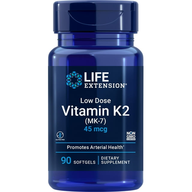 Life Extension Low Dose Vitamin K2 45 mcg Supports Arterial