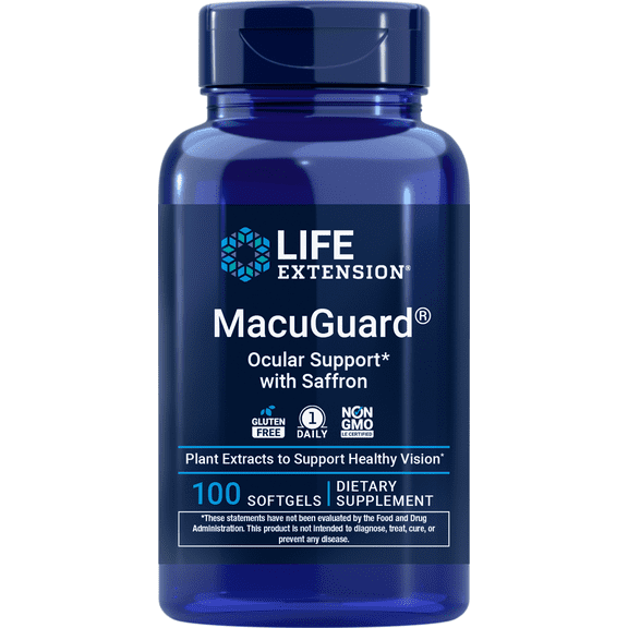 Life Extension MacuGuard with Saffron, 100 softgels