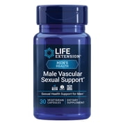 Life Extension Male Vascular Sexual Health Support - Hormone-Free Black Ginger Extract - 1 Daily, Gluten-Free, Vegetarian, Non-GMO - 30 Capsules