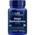 thumbnail interactive-video image 1 of Life Extension, Mega Benfotiamine, 250 mg of benfotiamine, 10 mg of vitamin B1, high potency, blood sugar support supplement, 120 capsules, 1 of 11