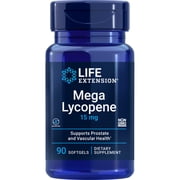 Life Extension Mega Lycopene, prostate health, arterial health, antioxidant defense, gluten-free, non-GMO, 90 softgels