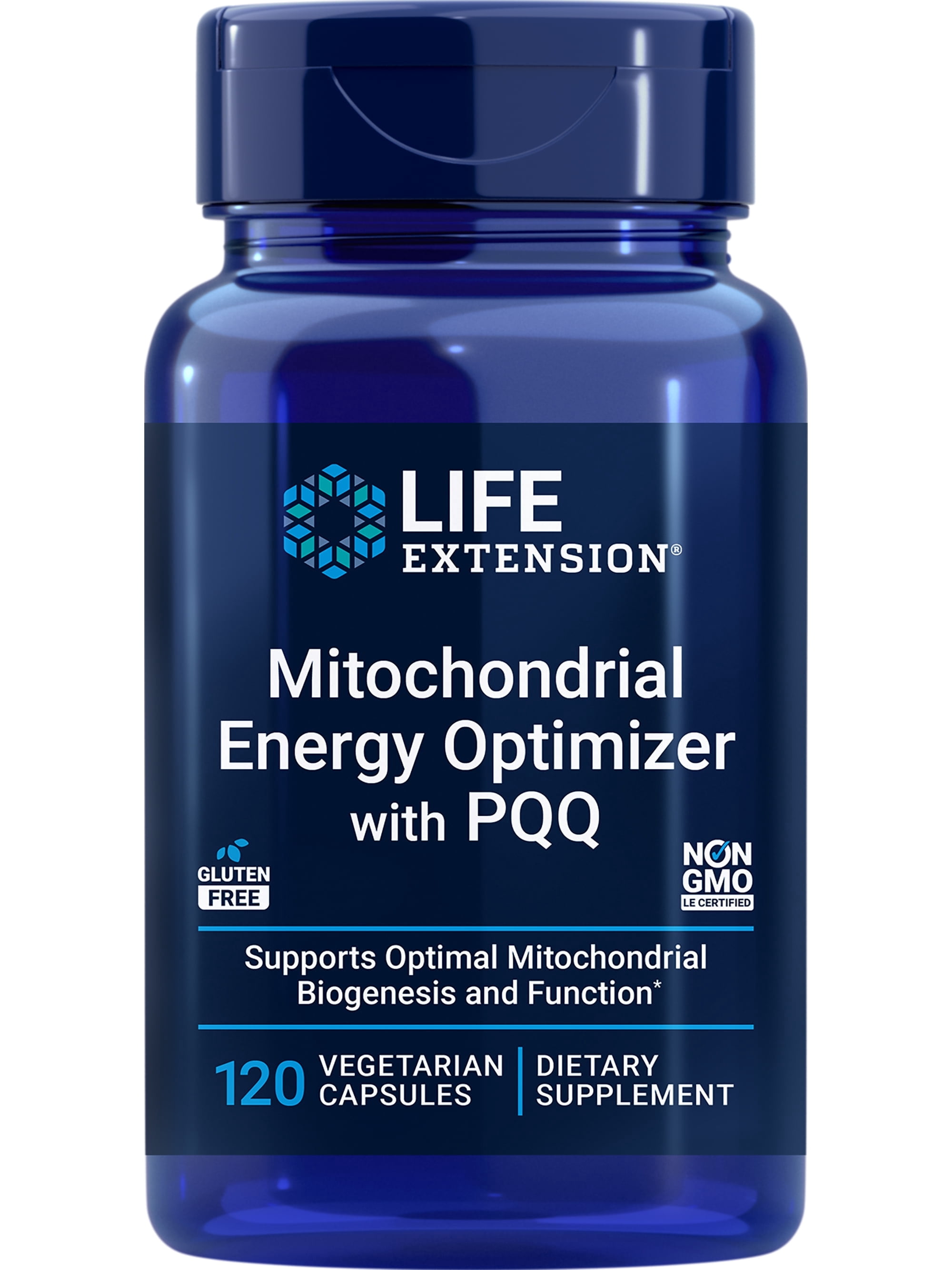 Life Extension Mitochondrial Energy Optimizer with PQQ - Energy Supplement for Healthy Mitochondria - With Taurine, Vitamin B, Pyrroloquinoline Quinone - Gluten-Free - 120 Capsules