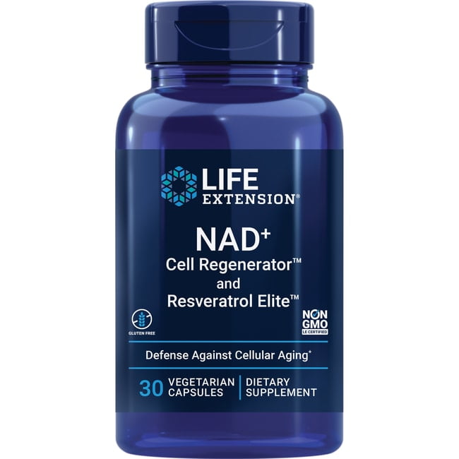 Cell Enhancer By Health Energy Longevity Llc Life Extension NAD+ Cell Regenerator and Resveratrol Elite, NIAGEN
