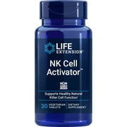 Life Extension NK Cell Activator , immune support, natural killer cell activity, enzymatically modified rice bran, non-GMO, vegetarian, 30 tablets