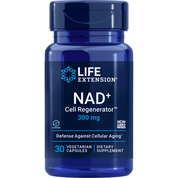 Life Extension NAD+ Cell Regenerator™, energy metabolism support, nicotinamide riboside supplement, healthy aging, vegetarian, 300 mg NIAGEN®, 30 capsules