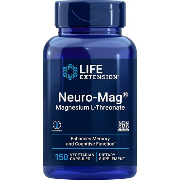 Life Extension Neuro-Mag Magnesium L-Threonate, 150 Vegetarian Capsules