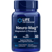 Life Extension, Neuro-Mag® Magnesium L-Threonate, 2000 mg of magnesium L-threonate, memory health, 90 capsules.