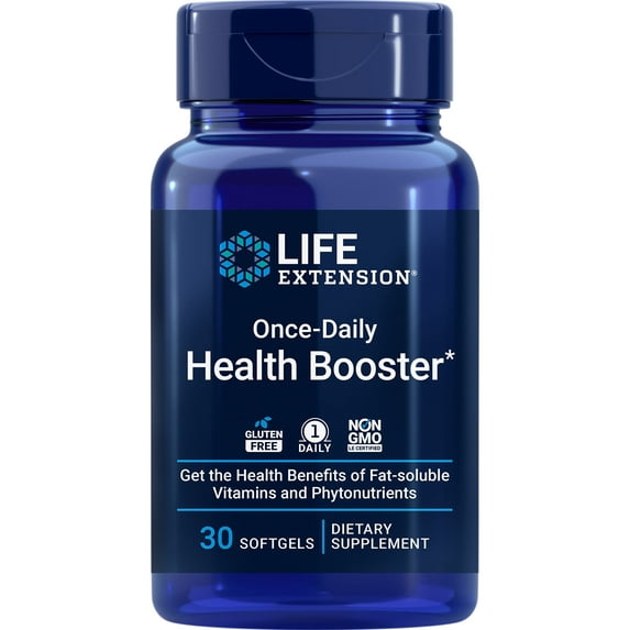 Life Extension Once-Daily Health Booster, 30 softgels, gluten-free, non-GMO, for eye, bone, and heart health