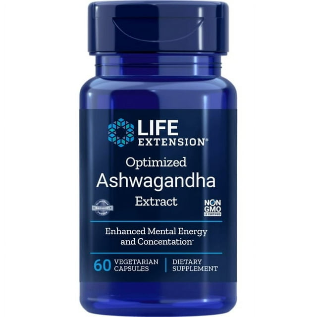 Life Extension - Optimized Ashwagandha Extract - Sensoril - 60 Vegetarian Capsules