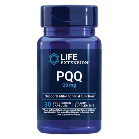Life Extension PQQ, pyrroloquinoline quinone, 20 mg, promotes the growth of new mitochondria, gluten-free, non-GMO, vegetarian, 1 daily, 30 capsules