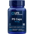 thumbnail image 1 of Life Extension PS Caps 100mg - Phosphatidylserine Supplement for Brain health - Healthy Cognitive Function, Memory, Focus, Concentration Support - Non-GMO, Gluten-Free, Vegetarian - 100 Capsules, 1 of 10