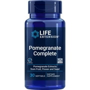 Life Extension Pomegranate Complete - Comprehensive Superfood Health Supplement, Supports Cardiovascular Endothelial Health - Gluten-Free, Non-GMO - 30 Softgels