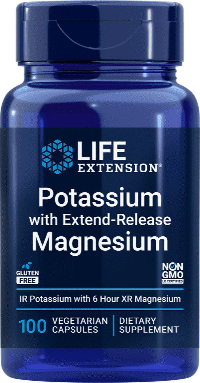 Life Extension Potassium with Extend-Release Magnesium, 100 Veg Caps