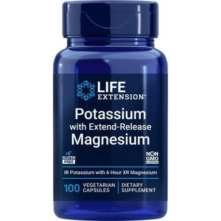 Life Extension Potassium with Extend-Release Magnesium, 100 Veg Caps