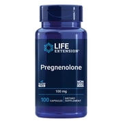 Life Extension Pregnenolone - Hormone balance supplement for healthy hormone levels, 100 mg - Hormone balance, memory, focus, cognitive health - Gluten-free, Non-GMO, 100 capsules