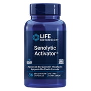 Life Extension Senolytic Activator®*, healthy aging, cellular health support, bioavailable quercetin and fisetin, apigenin, black tea theaflavins, gluten free, non-GMO, vegetarian, 36 capsules