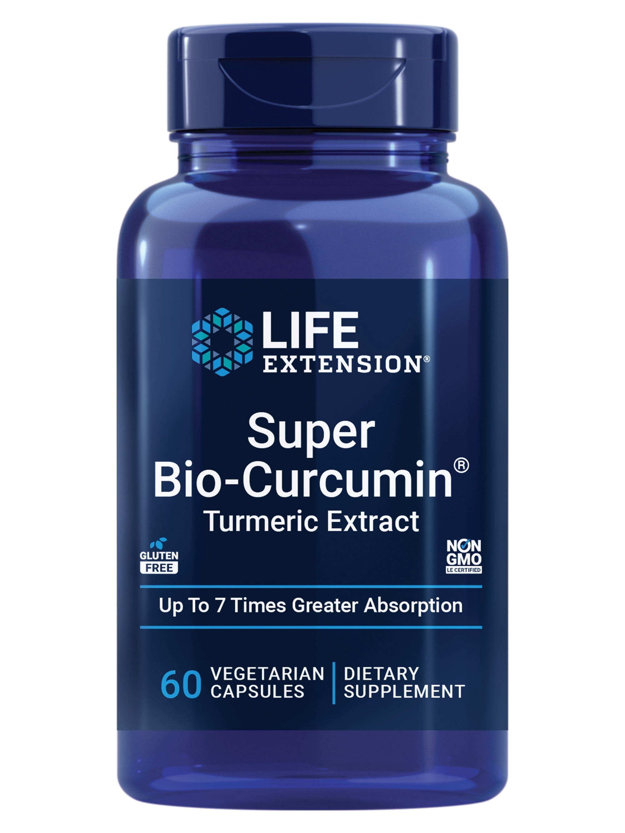 Life Extension, Super Bio-Curcumin® Turmeric Extract, 400 mg, curcumin, whole-body health, highly absorbable, vegetarian, 60 capsules