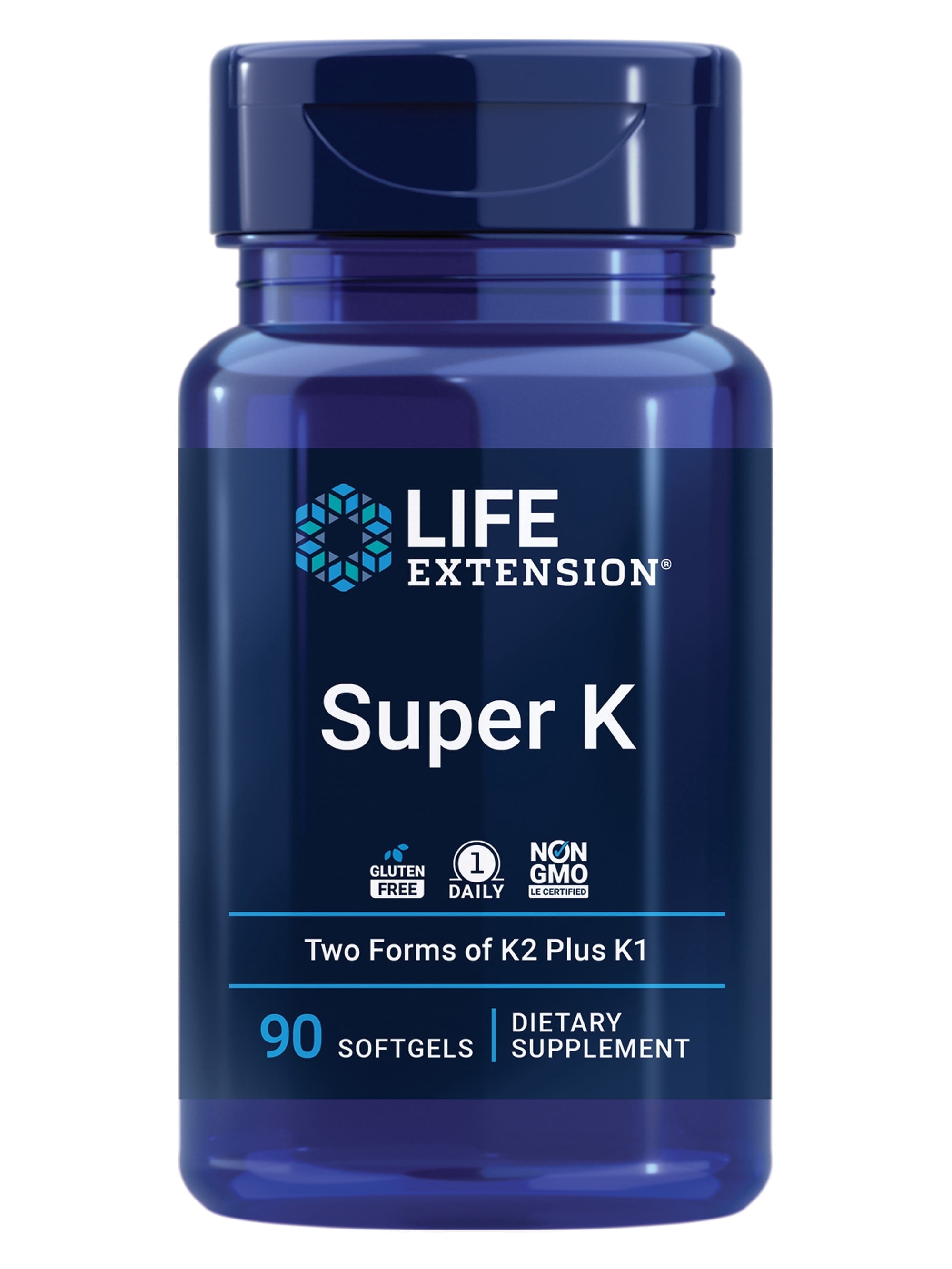 Life Extension Super K, Vitamin K Supplement for Heart Health, Over 3000 mcg, 90 Softgels