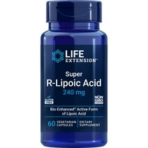 Life Extension Super R-Lipoic Acid – Longevity Supplement for Oxidative Stress Defense – with 240 mg of Active R-Form of R-Lipoic Acid – Gluten-Free – Non-GMO – Vegetarian – 60 Capsules