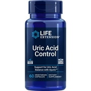 Life Extension Uric Acid Control - Ayuric Terminalia Bellerica Fruit Extract Supplement - Support Healthy Uric Acid Level - Non-GMO, Gluten Free - 60 Vegetarian Capsules