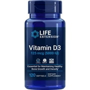 Life Extension Vitamin D3 125 mg (5000 IU), 120 Softgels