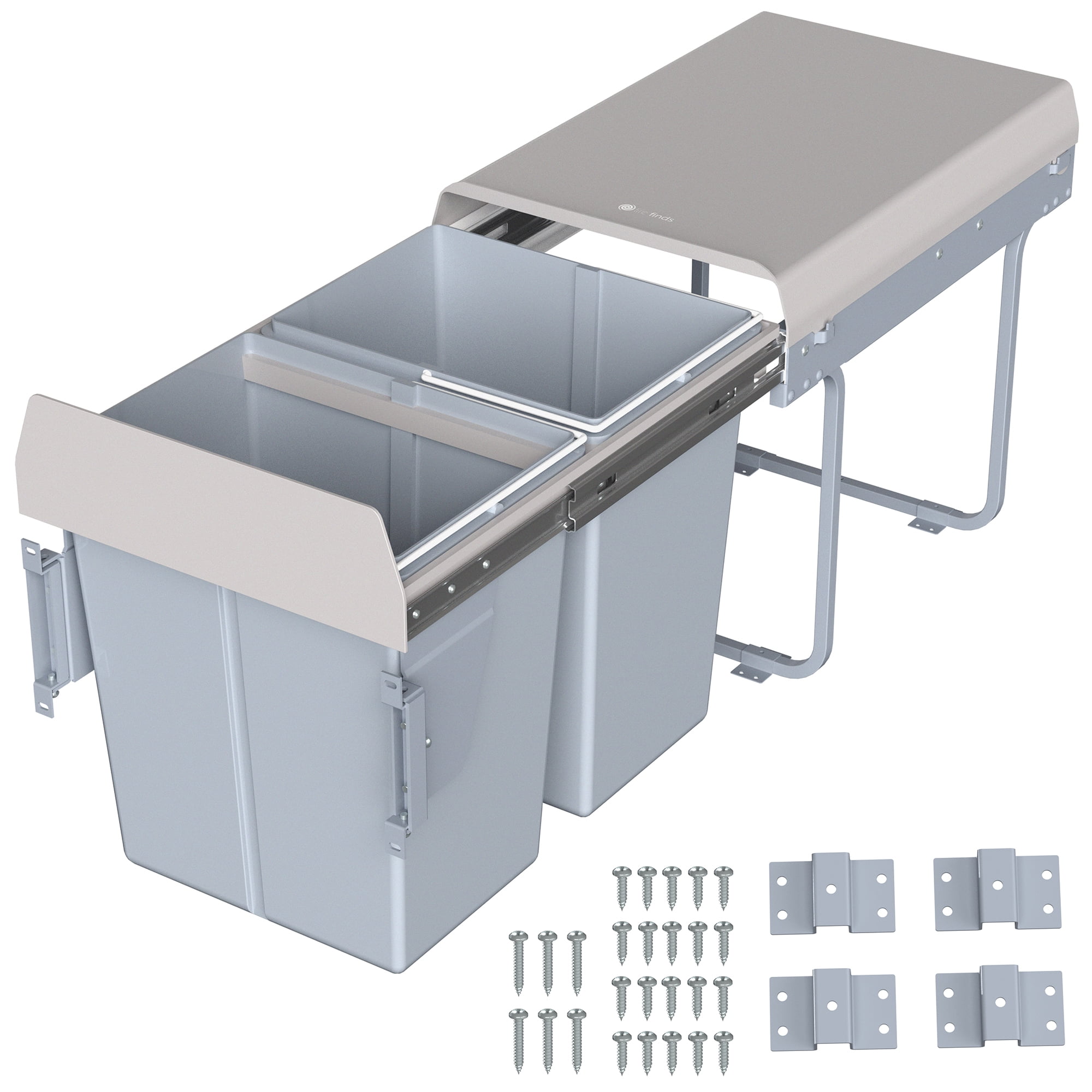 Life Finds by VIVO Under Sink Pull Out Trash Can System