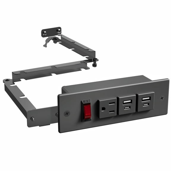 Life Finds Compact In-Drawer Outlet Charging Station Power Strip