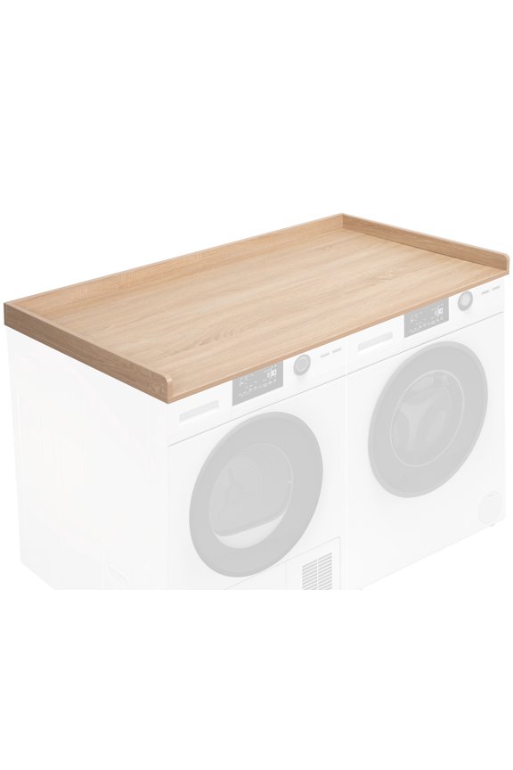 Life Finds Light Wood Washer/Dryer 54 inch Countertop for Laundry Organization