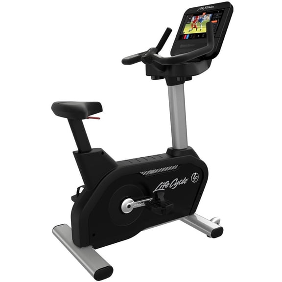 Pre-Owned Life Fitness Integrity Series Upright Exercise Bike with SE3 Console