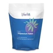 Life-flo Pure Magnesium Bath Flakes - Epsom Salt Bath Soak Alternative - Unscented Magnesium Flakes from the Zechstein Seabed - Relaxing Foot Soak w/ Ancient Trace Minerals -