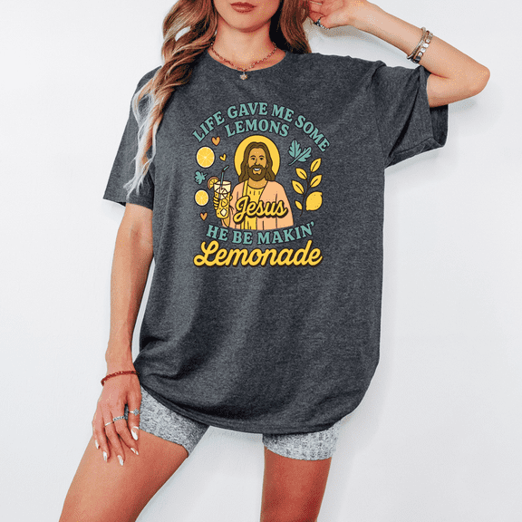 Life Gave Me Lemons But Jesus Makes Lemonade T-Shirt – Christian Faith Tee for Men & Women