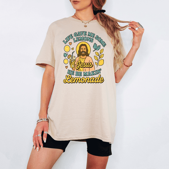 Life Gave Me Lemons But Jesus Makes Lemonade T-Shirt – Christian Faith Tee for Men & Women