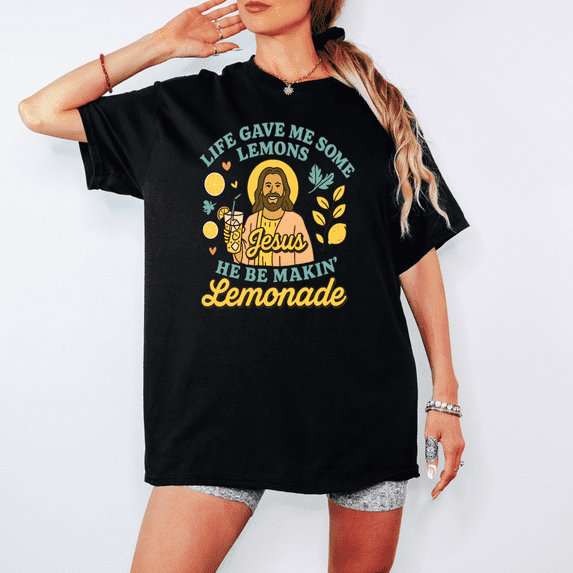 Life Gave Me Lemons But Jesus Makes Lemonade T-Shirt – Christian Faith Tee for Men & Women