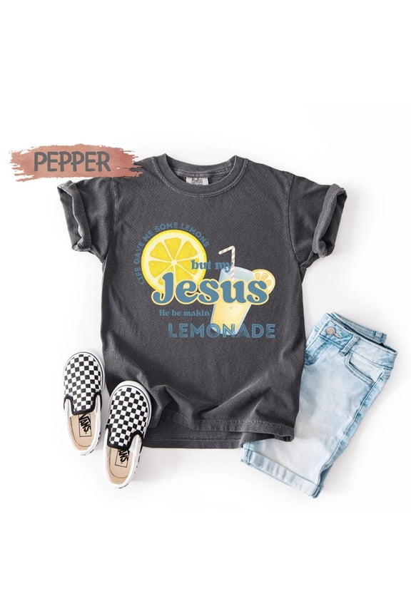Life Gave Me Lemons Shirt Jesus Makes Lemonade Faith Tee Unisex Soft DARK HEATHER S-5XL