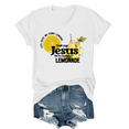 thumbnail image 1 of Life Gave Me Some Lemons But My Jesus He Be Making Lemonade V Neck Shirt Lemons Women Graphic Tees Christian Tshirt, 1 of 7