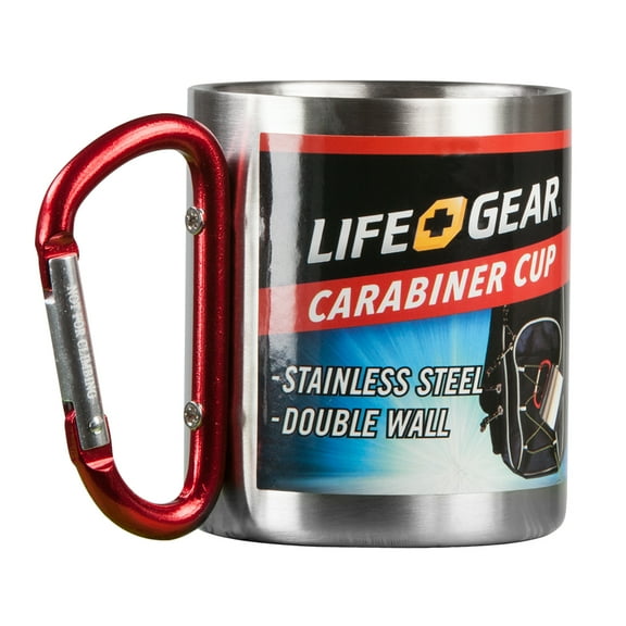 Life Gear 10 oz Stainless Steel Carabiner Mug
