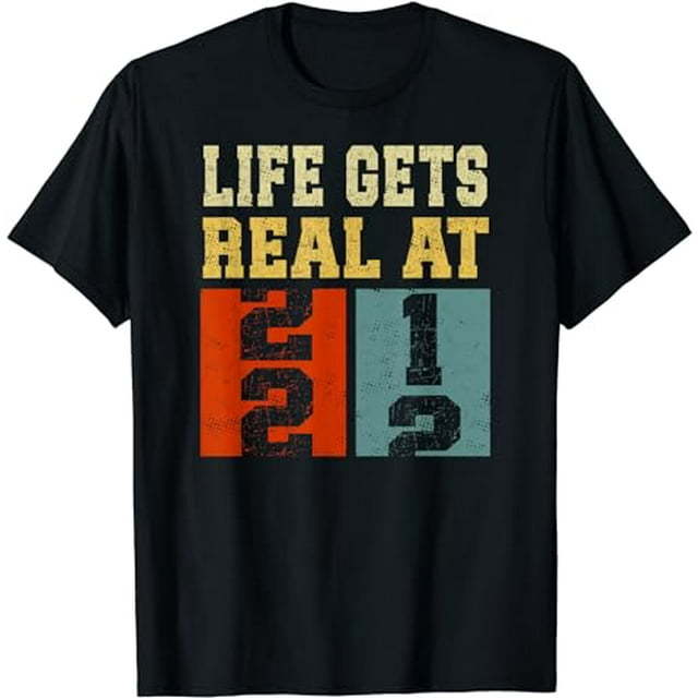 Life Gets Real at 22 Vintage 22nd Birthday Men Women Retro T-Shirt ...