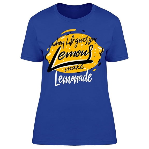 Life Gives You Lemons Drawing T-Shirt Women -Image by Shutterstock, Female Large