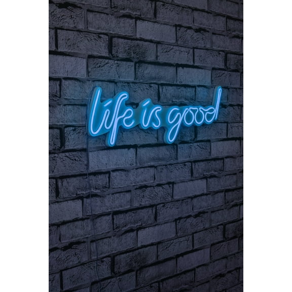 Life is Good Neon Light, Glow Your Space with Blue Life is Good Led Sign, Life is Good Neon for Wall Decor Bedroom Game Room Light Home Party Man Cave